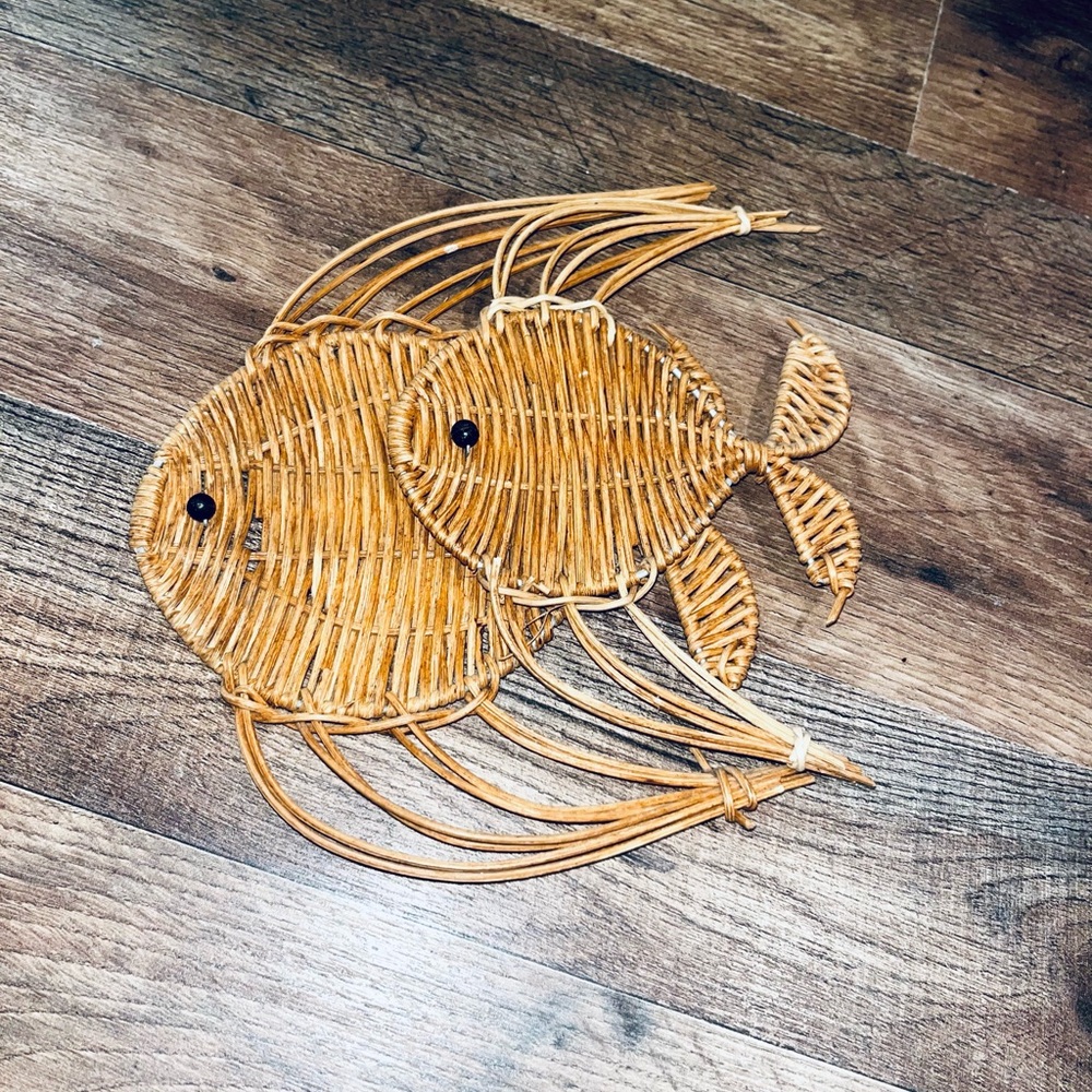 Wicker Fish Boho Wall Decor